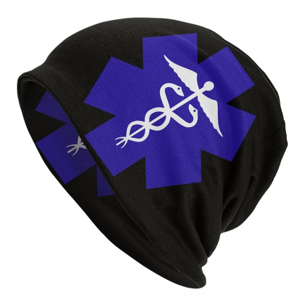 Custom Emt Star Of Life Logo Beanie Cap Winter Bonnet Knitted Hats Hip Hop Outdoor Paramedic Health Care Skullies Beanies Hats