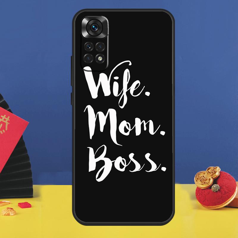 

Чехол для телефона Жена Мама Начальница для Xiaomi Redmi Note 14 Pro 13 12 11 9 10 15 Pro Plus 10C 12C 14C 13C 15C Redmi 15 5G