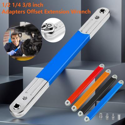 Clé d'extension professionnelle à déport zéro Outil de réparation de moto Outil d'extension pour espaces restreints 1/2 po. 1/4 po. Jeu d'outils domestiques 3/8 po