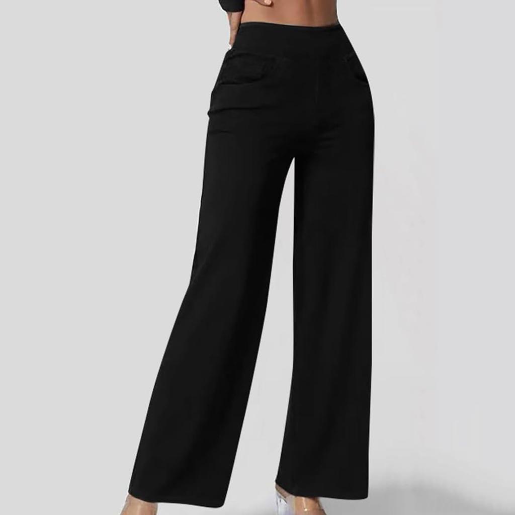 Women High Waisted Wide Leg Jeans Stretch Jeans Wide Straight Leg Stretchy Baggy Fashion Loose Denim Pants Summer