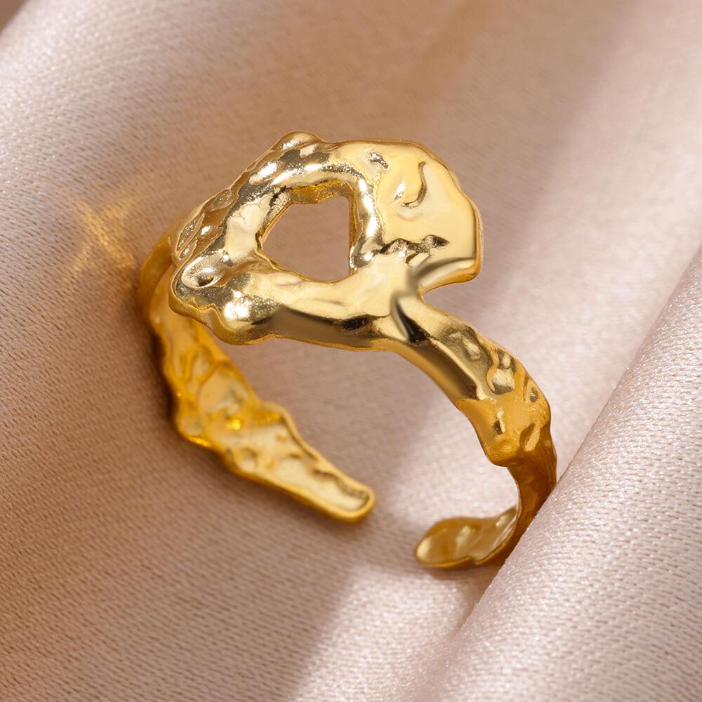 

Stainless Steel Heart Rings for Women 2023 New Round Finger Ring Lady s Couple Wedding Zircon Free Shipping anillos resizable