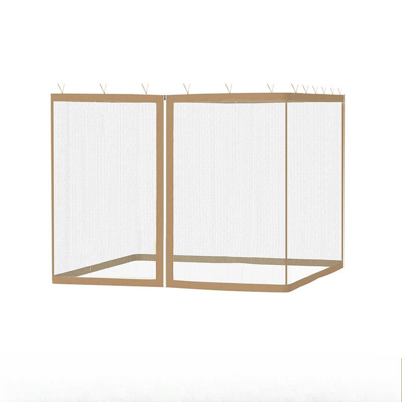 10x10ft Outdoor-Pavillon Moskitonetz Universelles Ersatz-Baldachin-Netz Seitenwandvorhang mit Reißverschluss  (Nur Moskitonetz