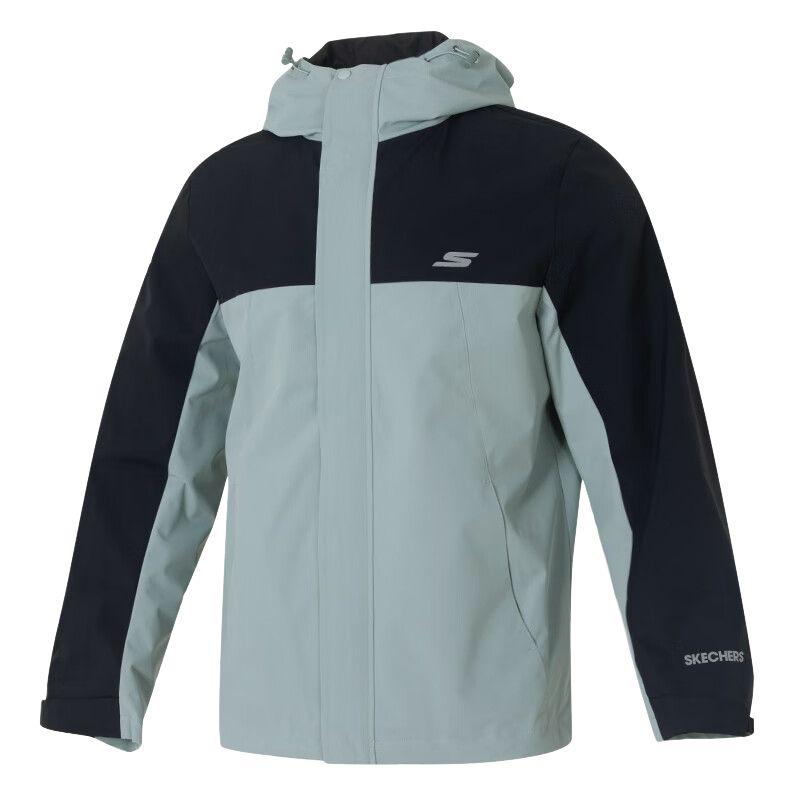 Skechers Fashion Sports Series Brand Logo Letter Woven Casual Hooded Jacket Men Jacket P425M213-06J1 S