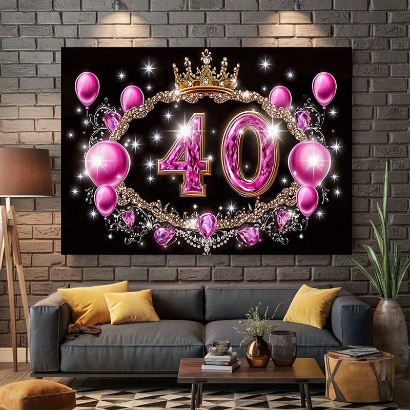 Partybanner luxuriös und blendend 40. Geburtstag Kulisse Polyesterbanner Dekorationen