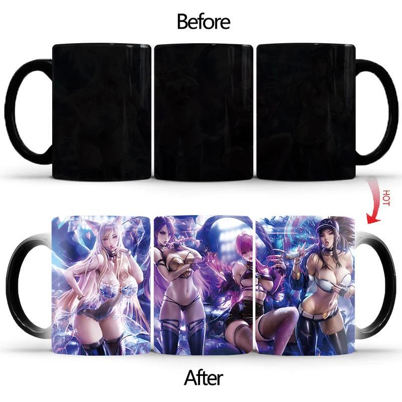 Sexy goddess Coffee Mug Anime Milk Tea Heat Sensitive Mug Changing Color Magic Mug Best Gift for Your Friends BSKT-062 350ml