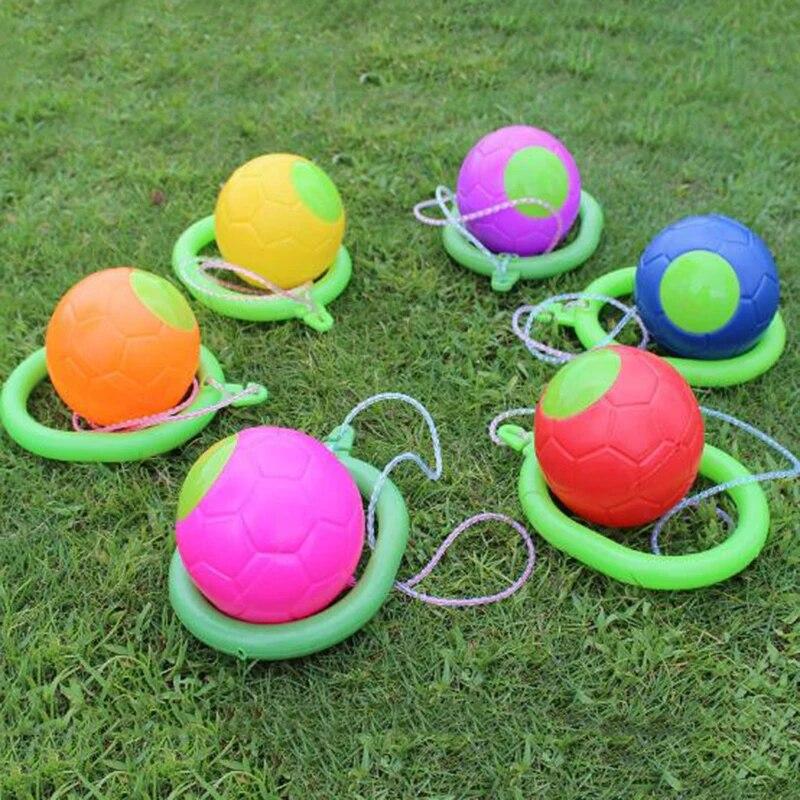 1PC Skip Ball Outdoor Fun Toy Ball Classical Skipping Toy Exercise Coordination and Balance Hop Jump Playground May Toy Ball