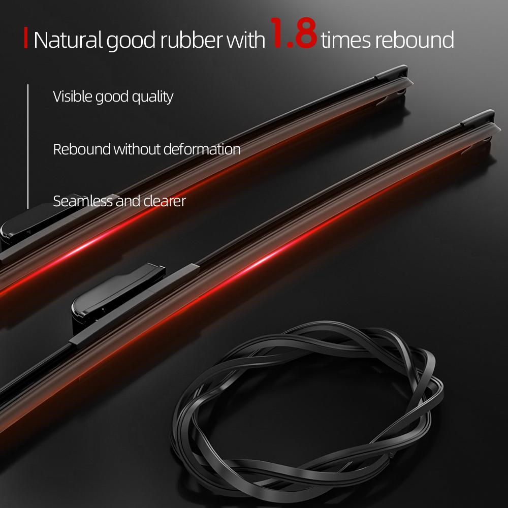 For Seat Leon 1M MK1 1P MK2 5F MK3 KL MK4 2000-2023 2018 2019 2pcs Front Windshield Wiper Blades Windscreen Wipers Carbon Fibre
