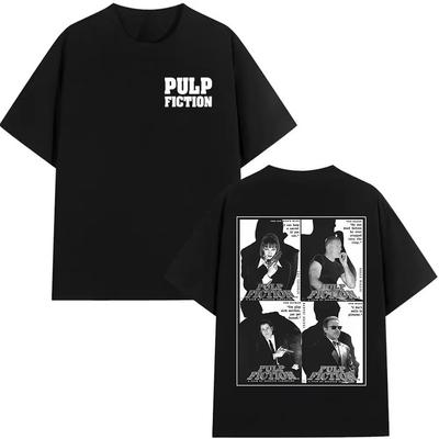 90s Movie Pulp Fiction Graphic T Shirt Unisex Vintage Gothic Fashion Clothing Tshirt Unisex Casual Pure Cotton Shortsleeved Top