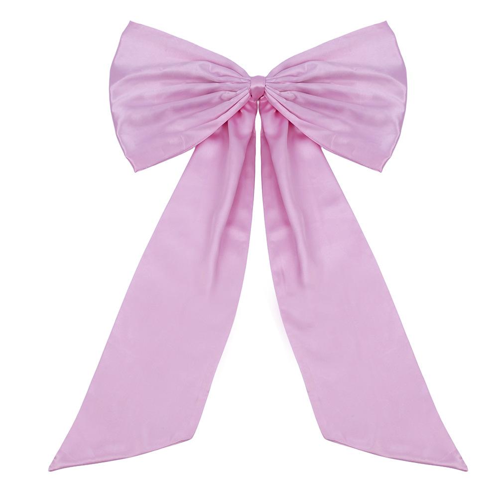 43 x 24 Inches Large Bow Themed Party Decorations Giant Pink Bow Decor Satin Ribbon, Contains Felt Big Pink Bow Wall Decor