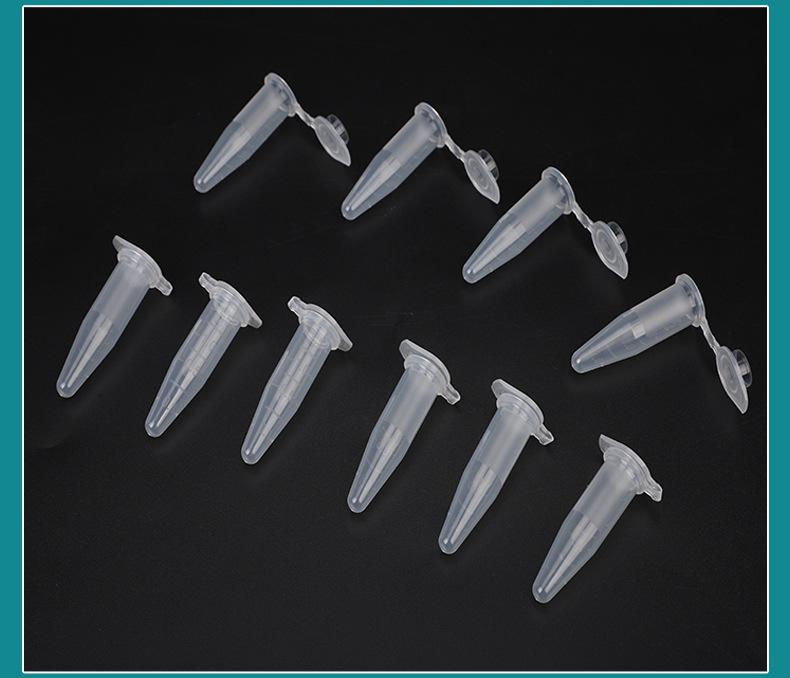 1.5ml Transparent Conical Centrifuge PCR Tubes, 500 Pcs/bag