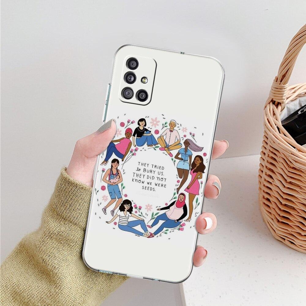 Feministische Feminismus-Telefonhülle für Samsung Galaxy A51 A71 A21S A12 A11 A31 A41 A52 A32 5G A72 A01 A02S Silikon Klar Soft Cover