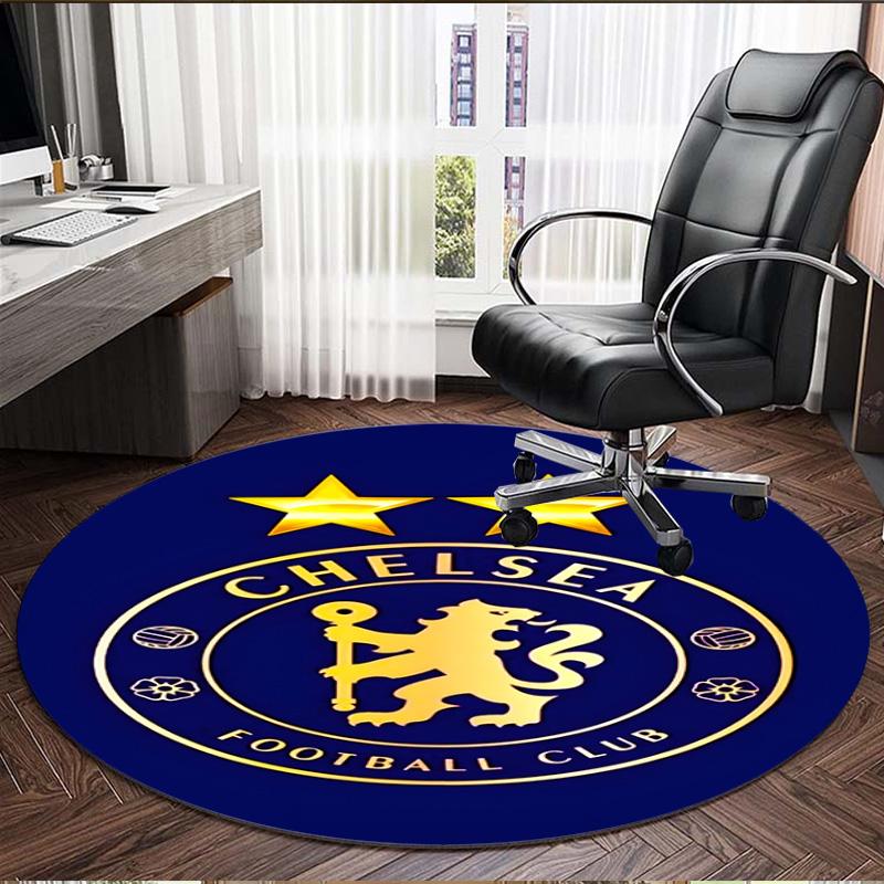 Chelsea F.C Print Round Rug, Washable Floor Carpet, For Entryway Dorm Laundry Room Office Study, Home Decor Birthday Christmas Gift