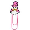 15Pcs Random Pattern Halloween Cartoon Bookmarks DIY Student Stationery Pink Storage Paper Clips Little Ghost Paper Clips Cute Halloween Gift