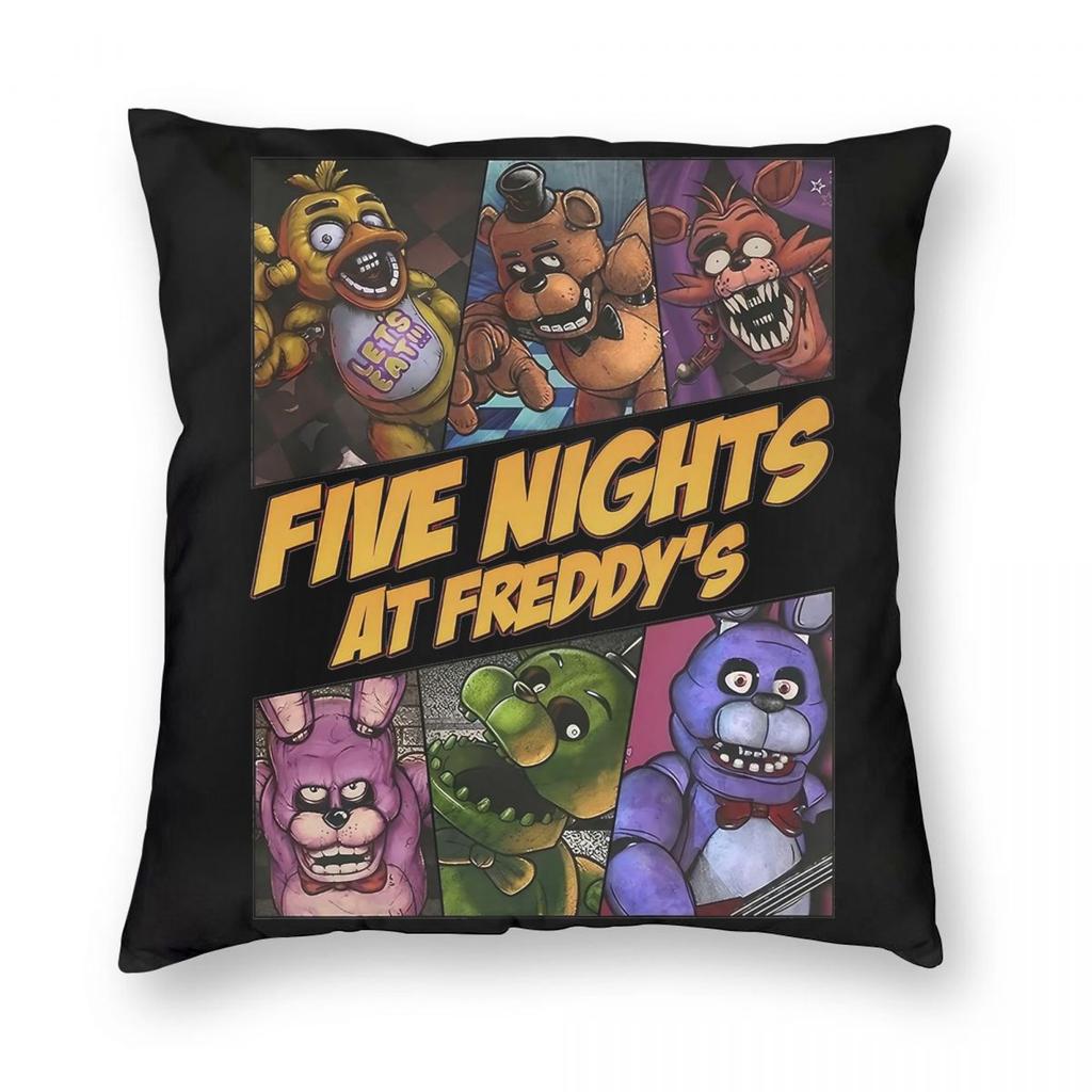 FNAF At Freddys Pillowcase Soft Fabric Cushion Cover Decorations  Throw Pillow Case Cover Home Zipper 4040cm