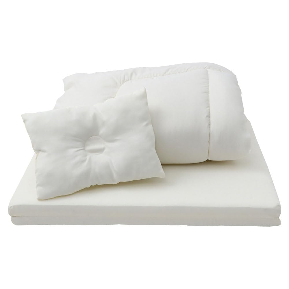 IRIS PLAZA Baby Bedding Baby Compact Easy Wrinkle For Preschool Nursery Bedding Pillow 3-Piece Set, Bedding, Absorbent, Storage, White, Washable,