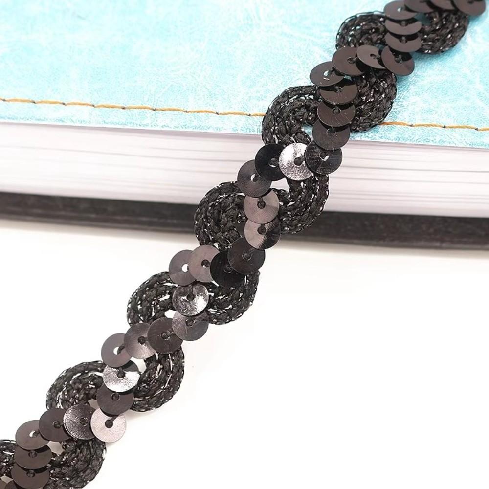 DIY Sewing Sequin Lace Braided Band 15MM Dress Wedding Tape Decor Ribbon  Sewing Supplies