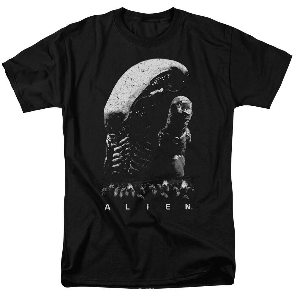 Alien Evolution T-shirt Licensed SciFi Horror Movie Retro Classic Tee New Black L
