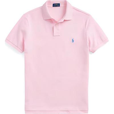 Polo Jednobarevné logo Slim Fit Pánské topy Růžová MNPOKNI1N820336-650