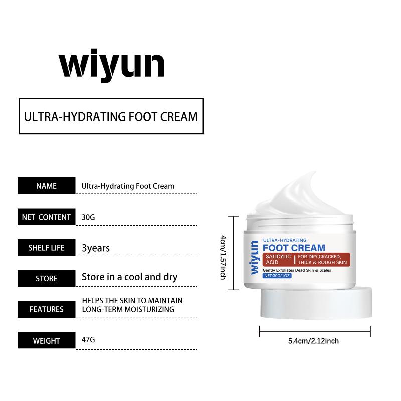 Salicylic Acid Foot Cream Cleaning Exfoliating Moisturizing Smoothe Nourishing Repairing Dry Cracked Thick Rough Heel Feet Care