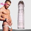 Mizz Zee Men Thicken Lengthen Transparent Condom Enlargement Adult Penis Sleeve Sex Toy