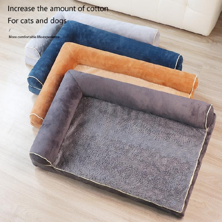 Four Season Dog Sofa with Armrests Breathable Dog Couch Bed Nonslip Washable Cover Dog Sleep Cushion Winter Dog Bed