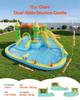 Inflatable Bounce House, 12.5 X 13.1 X 6.5 Ft Inflatable Bounce House Water Slide, Bouncer Castle with Castle Bounces, Basketball Hoop, Splash Pool &