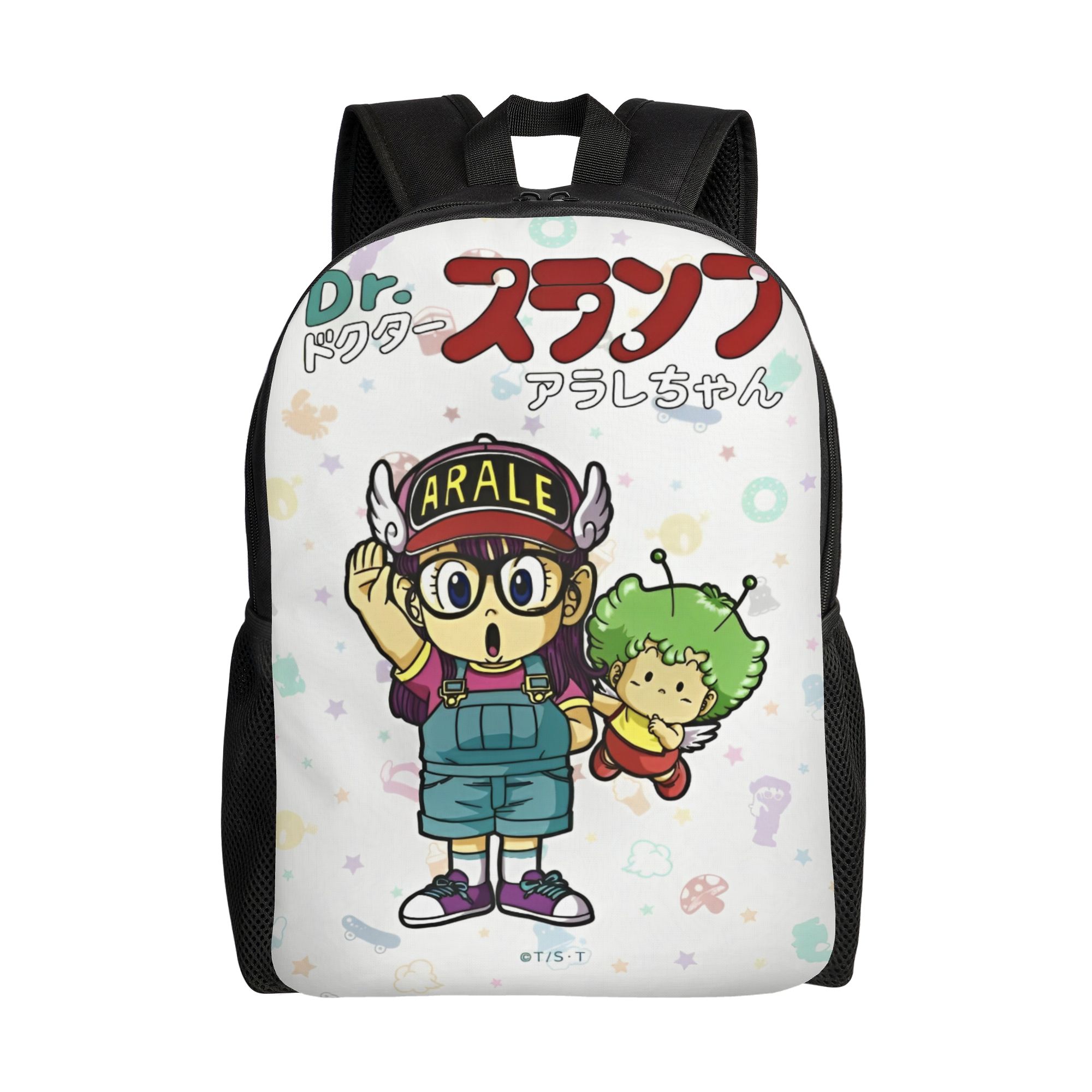 Arale Sac à dos Unisexe Grands Sacs à dos Polyester Kawaii Sacs d'école Sport Haute Qualité Rucksack (as the picture,as picture)