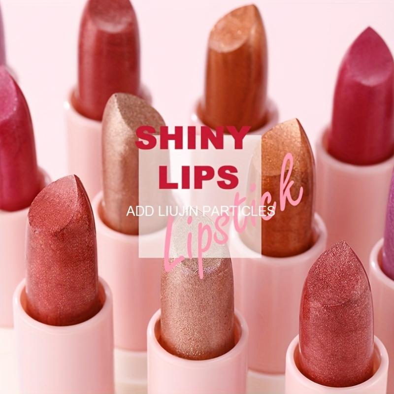 Shiny Lipstick By Gel Lipstick with Luminous Finish, Suitable for All Skin Types, Available in Berry, Brown, Pink, and Purple Hues