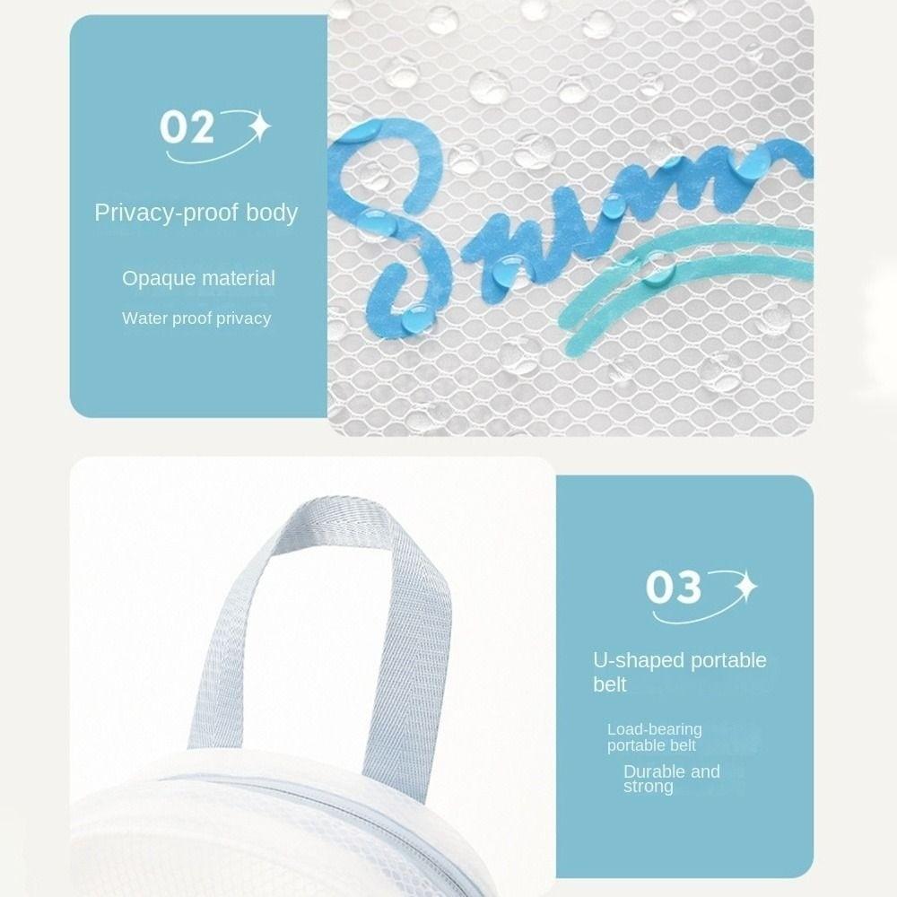 Waterproof Swimming Storage Handbag Translucent Cosmetic Beach Bag Portable Makeup Bags  Swimming