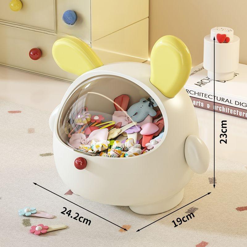 

Милый кролик настольный ящик для хранения большой вместимости органайзер для заколок и украшений креативный пластиковый офисный ящик для хранения для дома и канцелярии