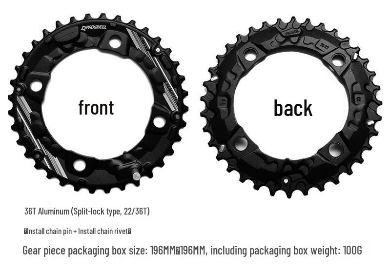 Prowheel 10/11-Speed Mountain Bike Crankset with Hollow Design and 26T/36T/38T Chainring for Bicycle Repair.