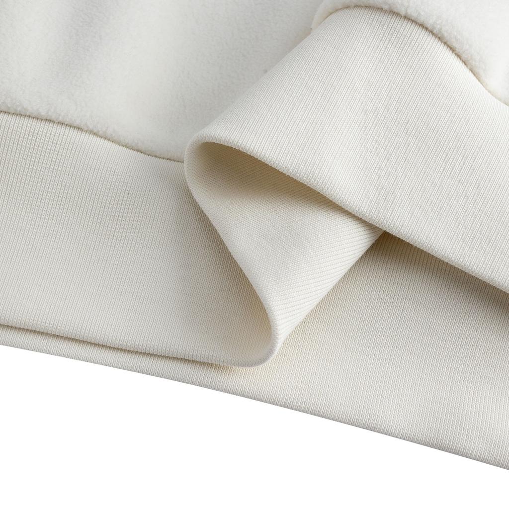 Anta Lifestyle Series Pullover Hoodie Color Block Sweatshirt Men hoodies Ivory 952548704-2