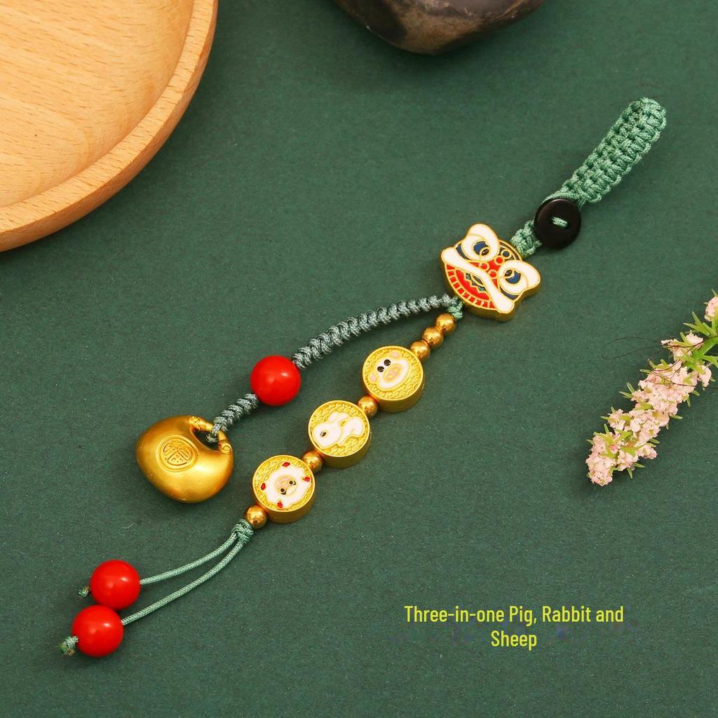 Twelve Zodiac Multi-Function Gold Keychain Pendant