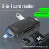 Six-in-One Type-C Multifunctional Card Reader: TF/SD USB Adapter for Computer & Phone