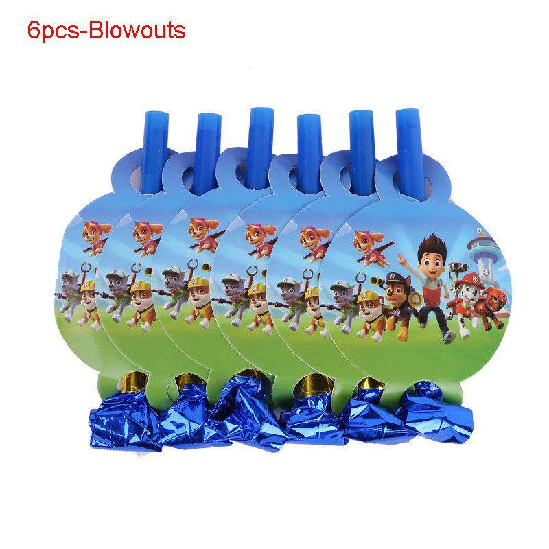

Щенячий патруль Детская тематическая вечеринка по случаю дня рождения Принадлежности Украшение Одноразовая посуда 6pcs-Blowouts