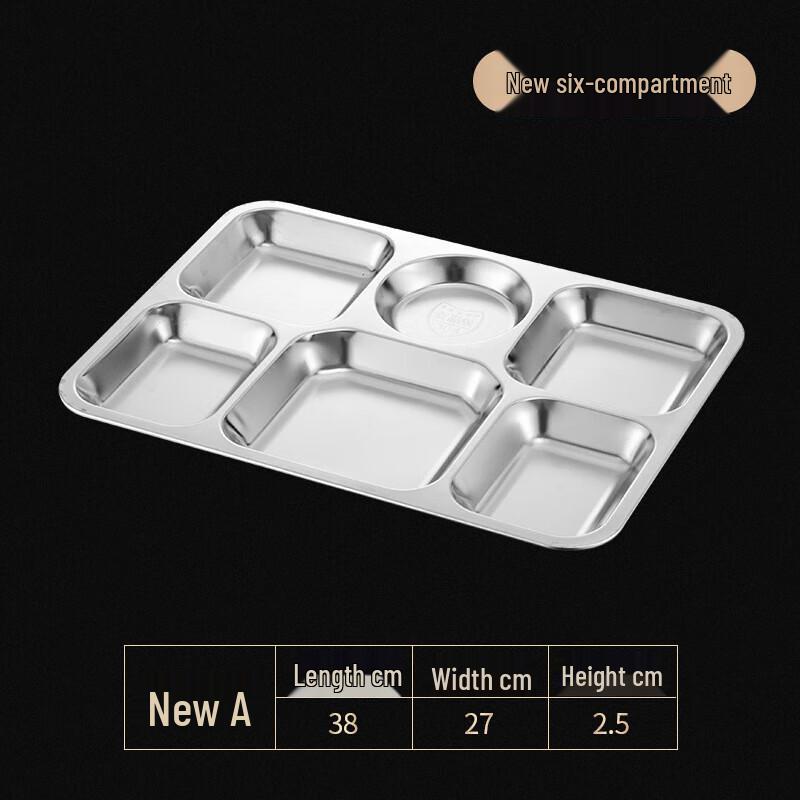304 Stainless Steel Divided Lunch Plate Standard