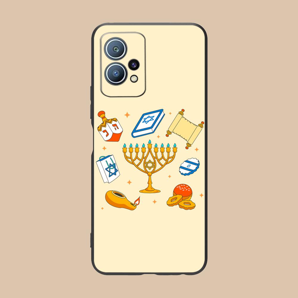 

Jewish Hanukkah Mobile Phone Case for Huawei P60 P50 P40 P30 P20 P10 P9 P8 Pro Lite Plus Colorful Printing Cover Cover Luxury Huawei P60
