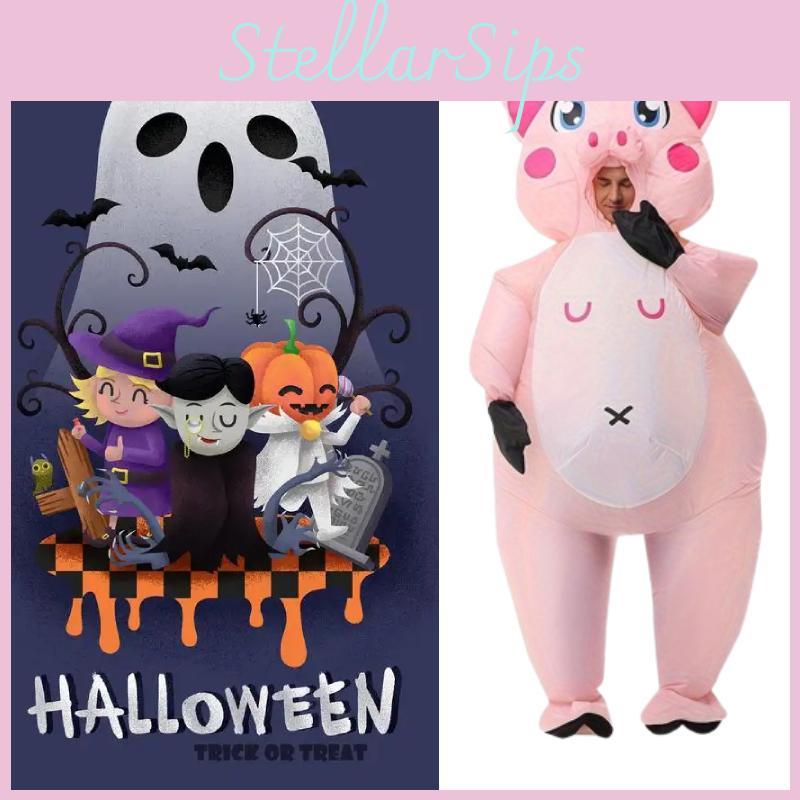 Inflatable Pig Costume For Events And Stage Entertainment Made Of Cloth For Adults And Children