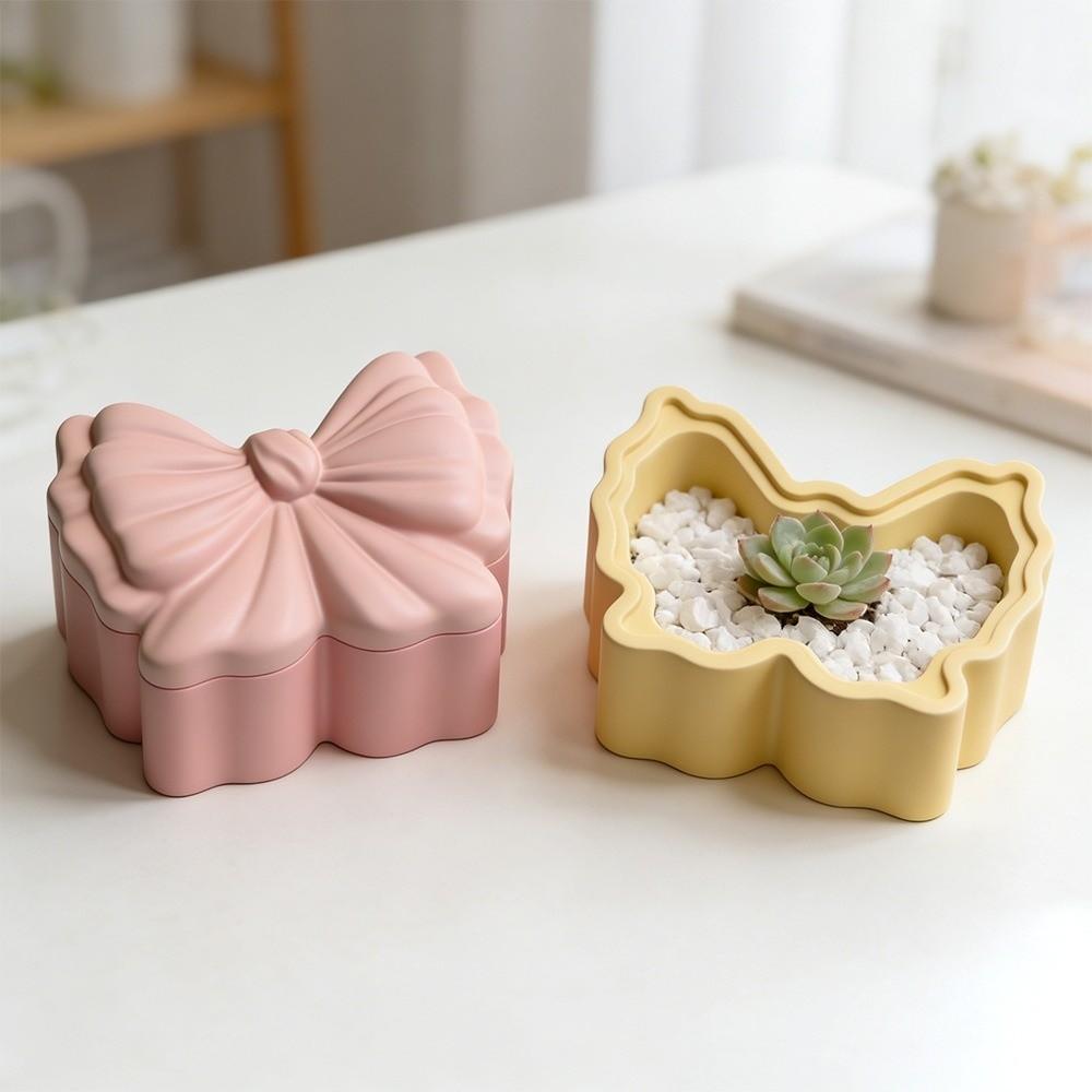 Bowknot Shape Butterfly Storage Box Mold Soft Storage Jar Mold  Gift Making