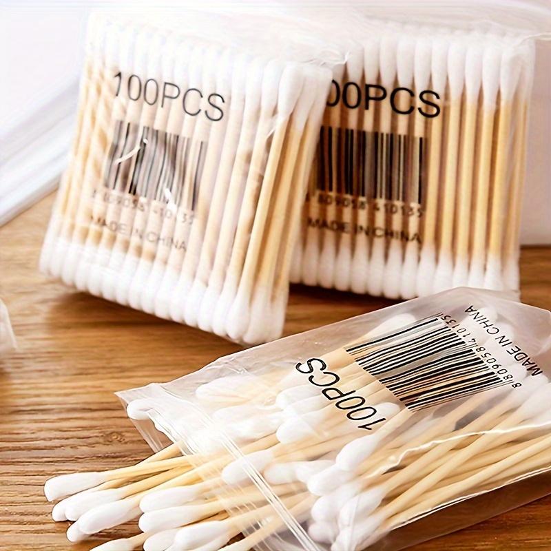 100/1000/2000pcs Cotton Swabs - Bamboo Sticks Cotton Swabs For Ears - Double Round Thick Cotton Buds Suitable For Makeup