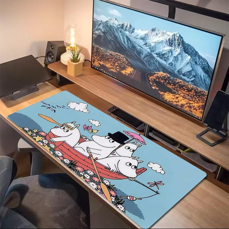 Moomin3 Print  Cushion Non-slip Laptop Tablet Big Mousepad XXL Mat Mini PC Playmat With Lock edge