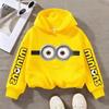 Children's Sweatshirt with Funny Minions Print for Spring/autumn Suitable for Boys andboys Loose and Comfortable with A Hoodie