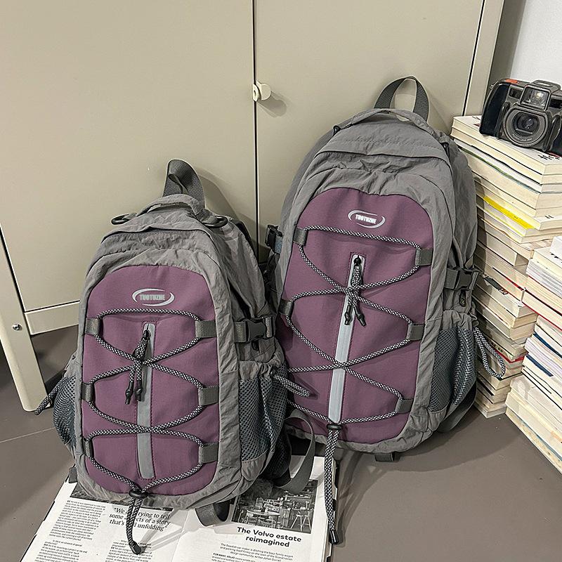 Casual backpack for women 2025 summer new large-capacity hiking bag, short-distance travel backpack for men