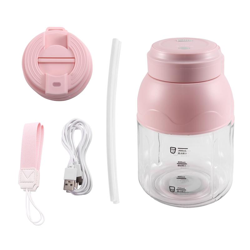 A25F-Juicer Cup Cordless Portable For Making Milkshakes And Smoothies, Large Capacity With Straw Ton And Ice Functionality
