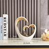 Modern Art Heart Shaped Minimalist Nordic Statue Living Love Electroplated DIY Room Ornament Sculpture Decoration Ceramic Table