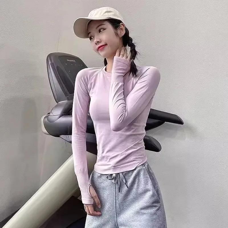 Women's Yoga Wear Long Sleeve Tight Stretch Sports T-Shirt Running Quick-Drying New Fitness Top
