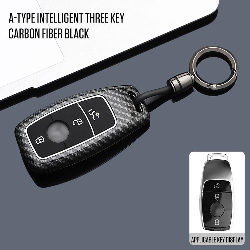 Interior Mouldings Car Key Case Cover For Mercedes Benz E S G Class GLC CLE CLA GLB GLS W177 W205 W213 W222 X167 AMG E200 E260 S