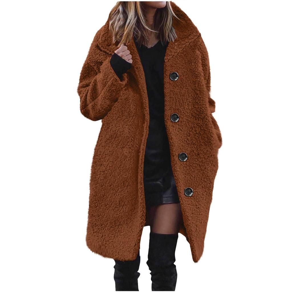 Womens Coats Winter Mid Length Trench Coat Single Breasted Trench Coats Ladies Jacket