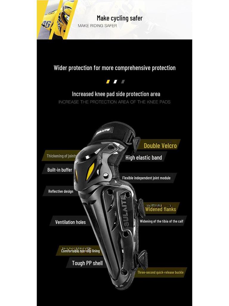 Windproof Motorcycle Racing Protective Gear: Electric Knee and Elbow Pads Set