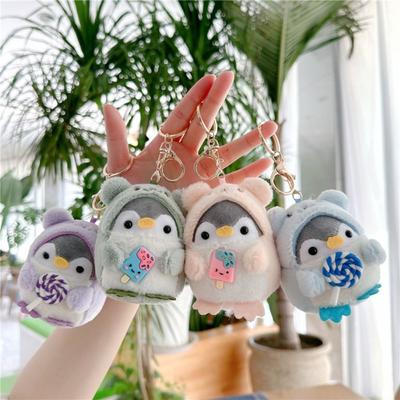 Creative Cartoon Penguin Doll Keychain Cute Toy School Bag Keychain Plush Doll Key Pendant Men Women